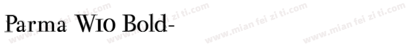 Parma W10 Bold字体转换